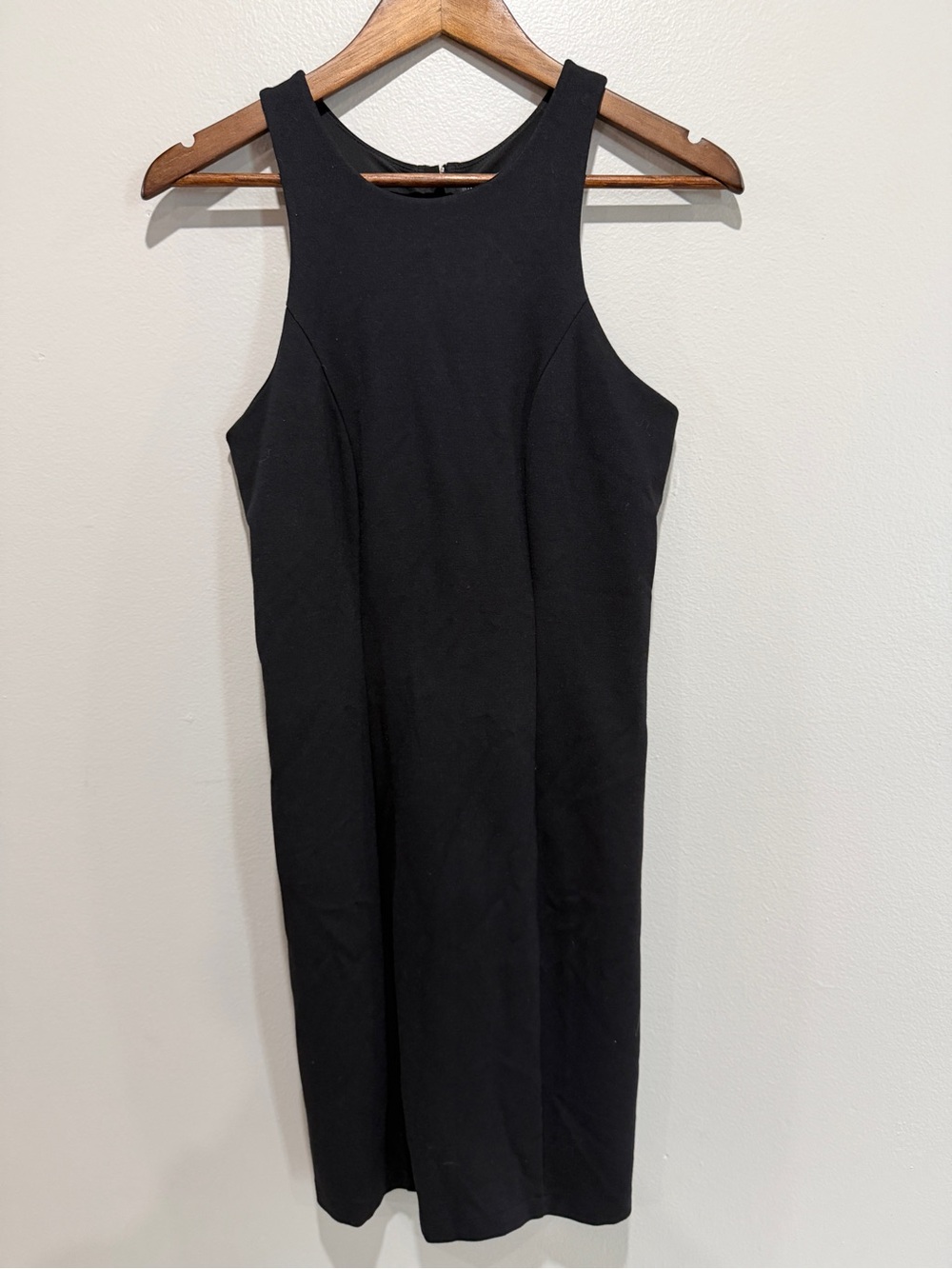 Armani Exchange Black Sleeveless Midi Sheath Dress